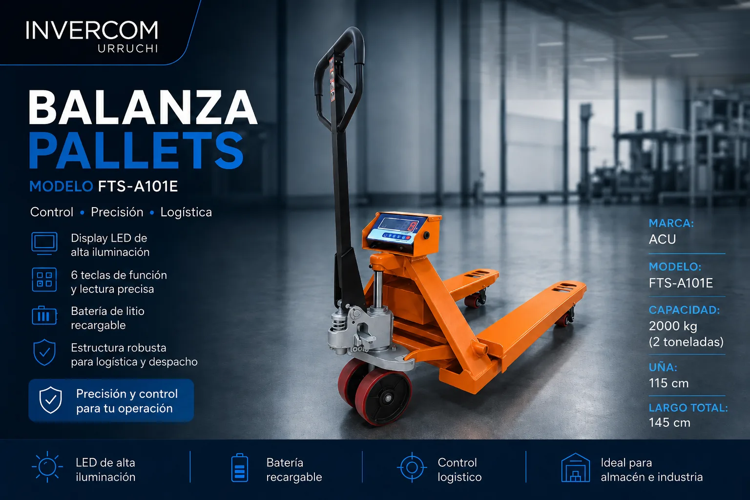 Balanza para pallets ACU FTS-A101E