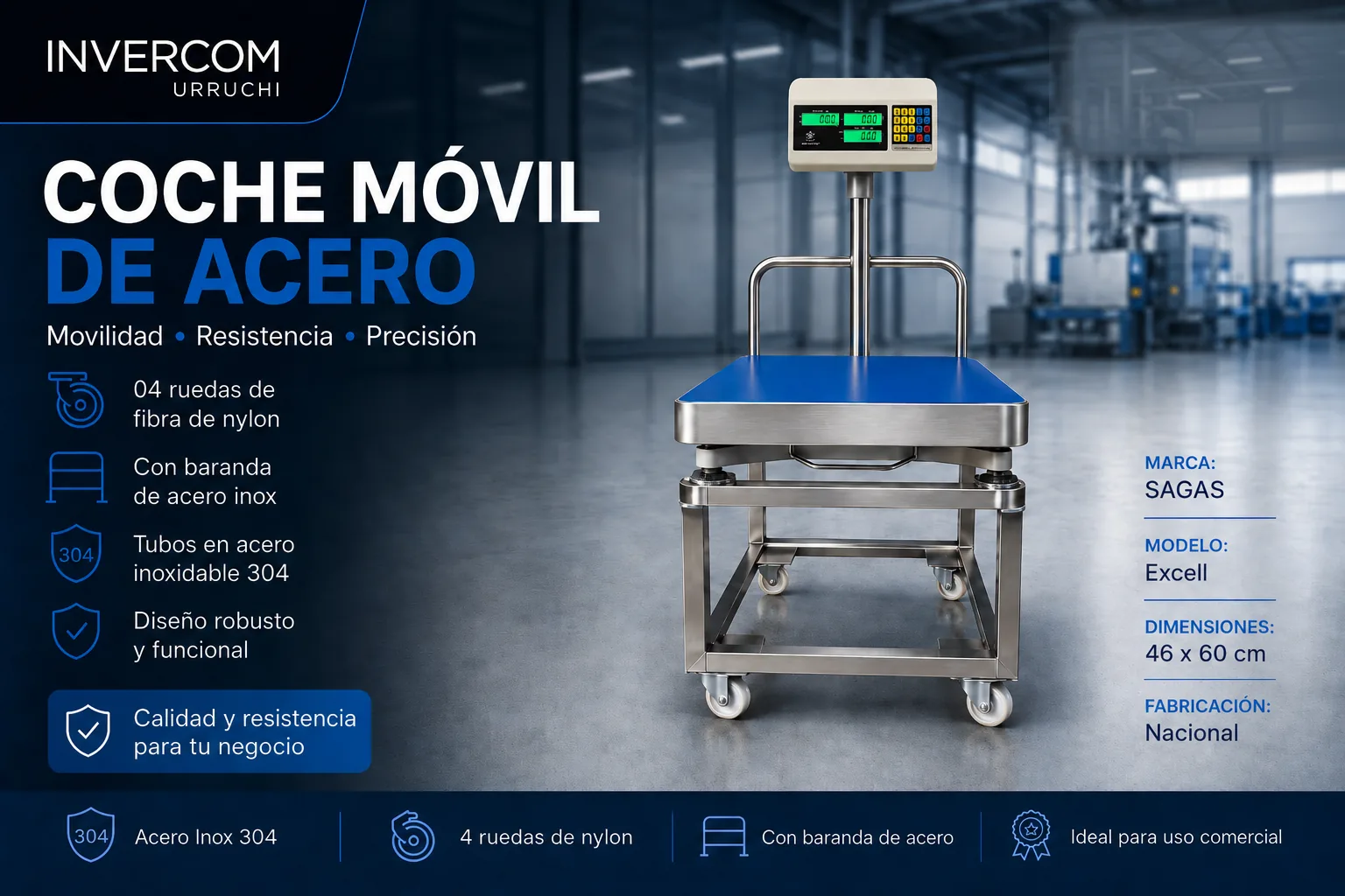 Coche móvil de acero