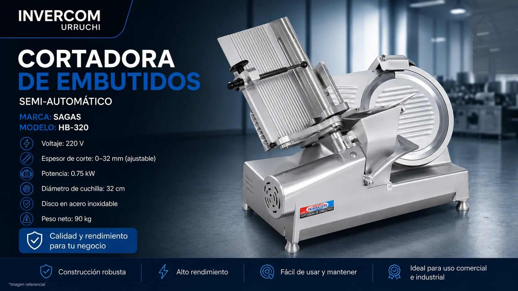 Cortadora de embutidos HB-320